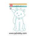 PS8179 Sitting cat by Marleen stencil van Marianne Design. Dit is een stencil voor hobby.