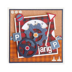 Voorbeeldkaart gemaakt met de PS8196 Turning wheel Craftstencil,LR0959 traffic creatable en de CR1737 Gears en LR0962 Steering wheel van Marianne design. 