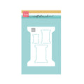 Marianne Design PS8198 Craft Stencil Spool met drie garenklosvormen voor het maken van creatieve kaarten.