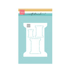Marianne Design PS8198 Craft Stencil Spool met drie garenklosvormen voor het maken van creatieve kaarten.