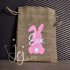 Paas zakjes (jute) met naam