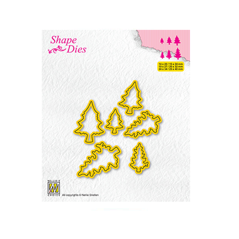 Nellie Snellen Collection of mini dies Pinetrees-2