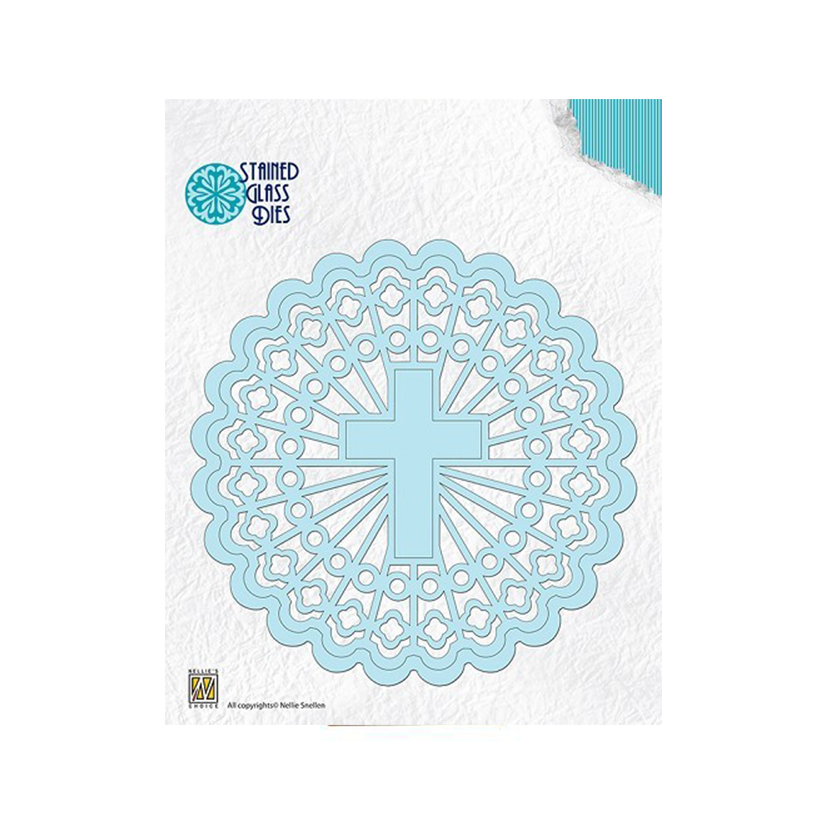Nellie Snellen stansmal Round with shining cross
