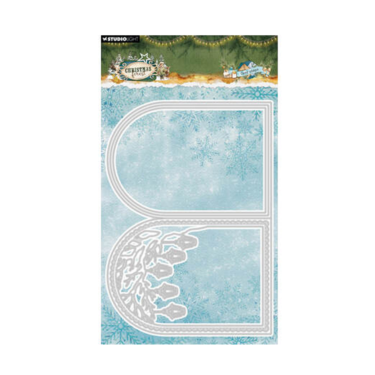 SL-CF-CD1111 Christmas Forest card shape stansmal van Studio Light