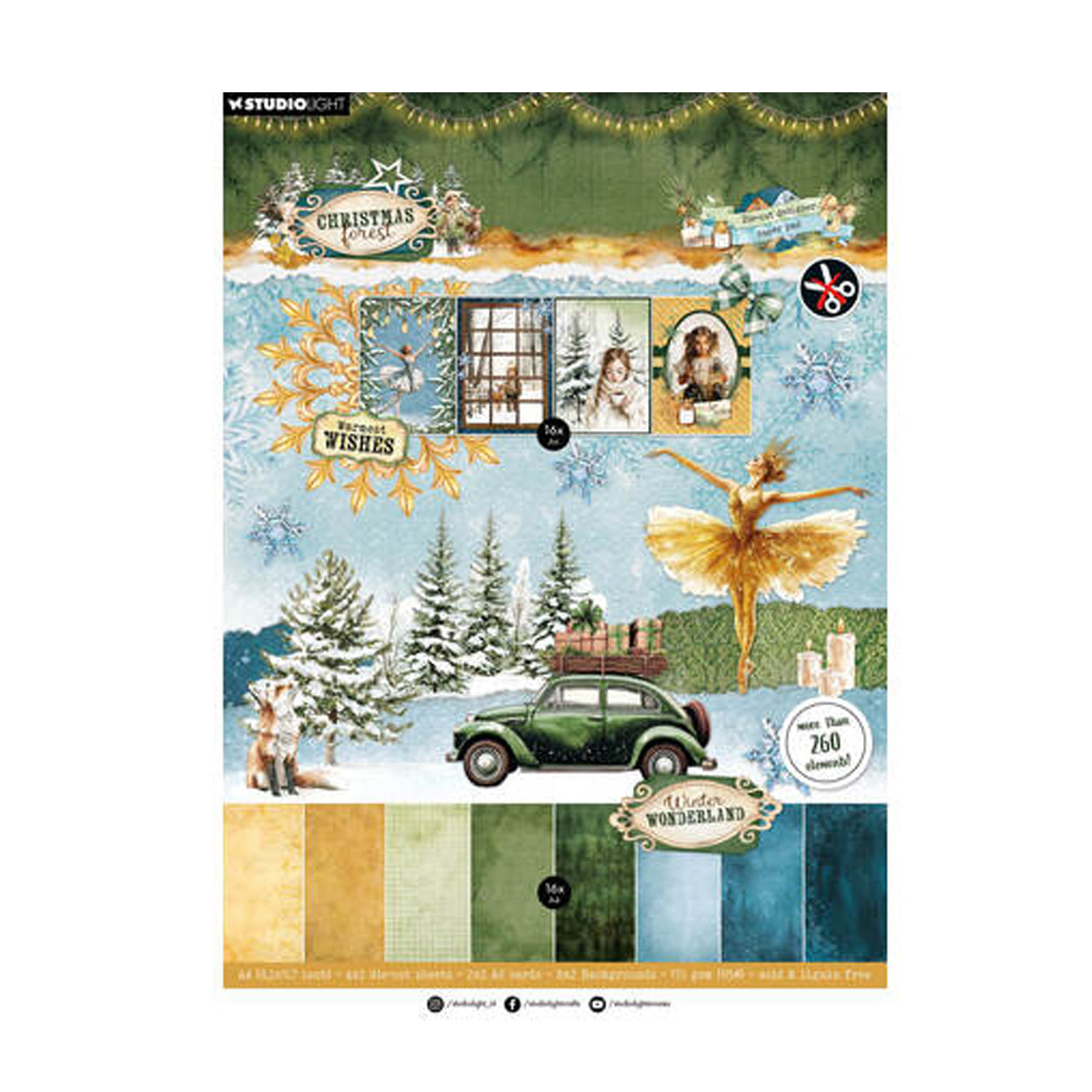 SL-CF-DPP473 Die-cut designer Christmas Forest van Studio Light.