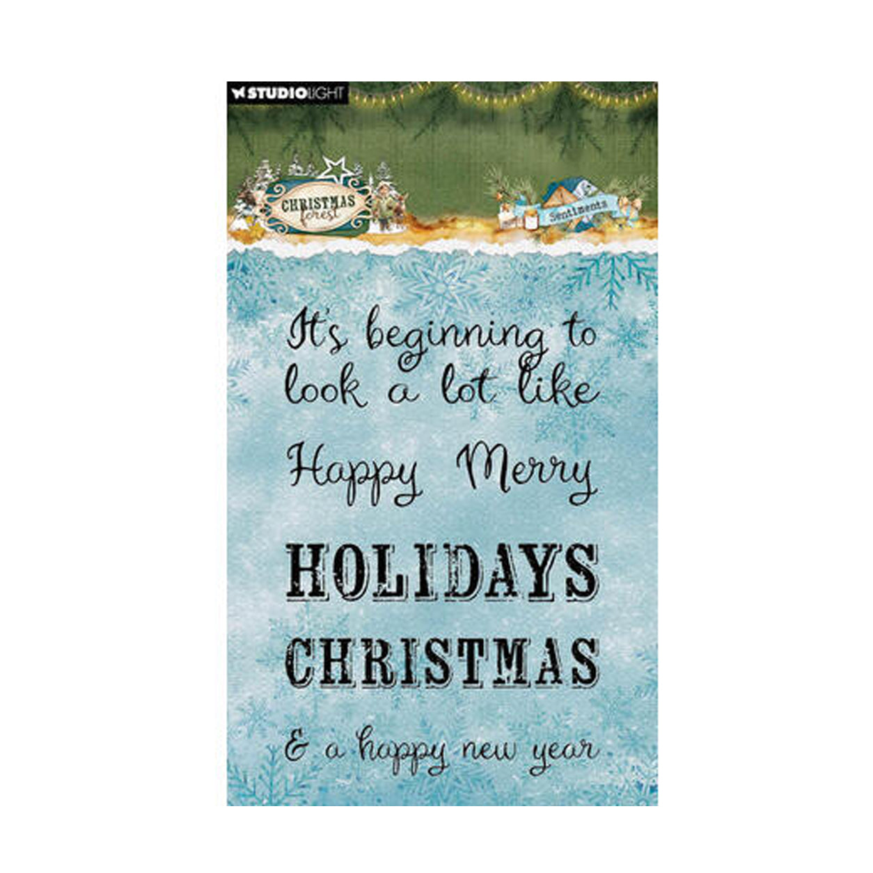 SL-CF-STAMP954 Christmas Forest Sentiments stempels van Studio Light, Jej-hobby