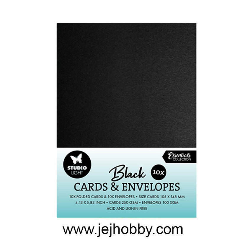 SL-CO-CE03, Cards, Envelopes black, Studio light, jej hobby