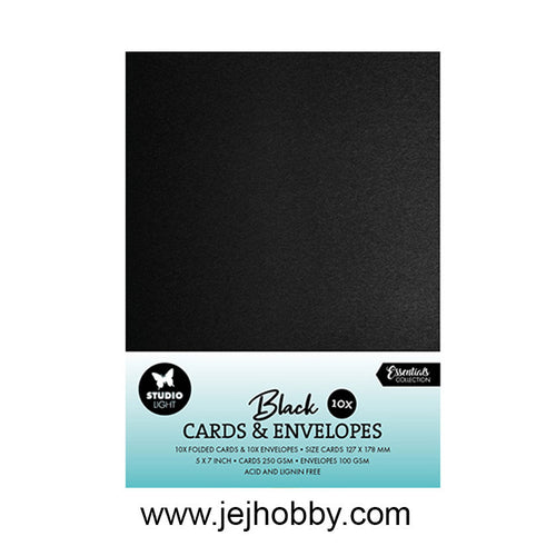SL-CO-CE07, kaarten & Enveloppen black, Studio light, jej hobby