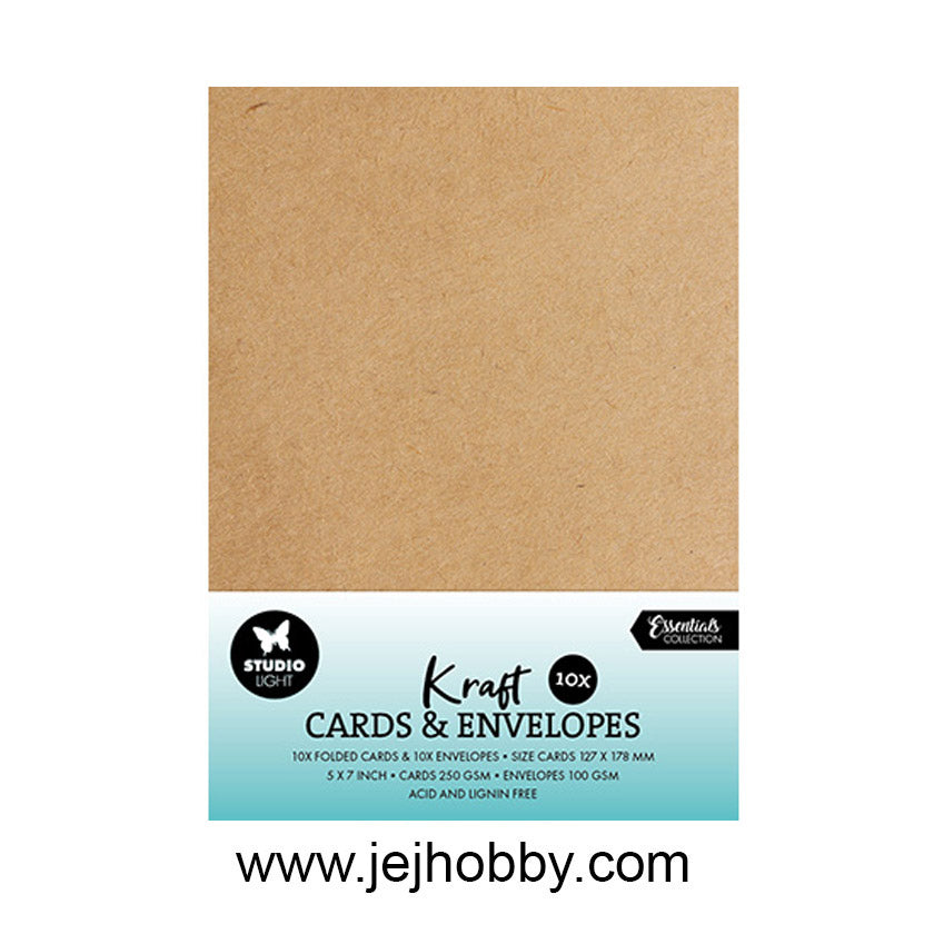 SL-CO-CE08, Cards Envelopes kraft Studio light, jej hobby