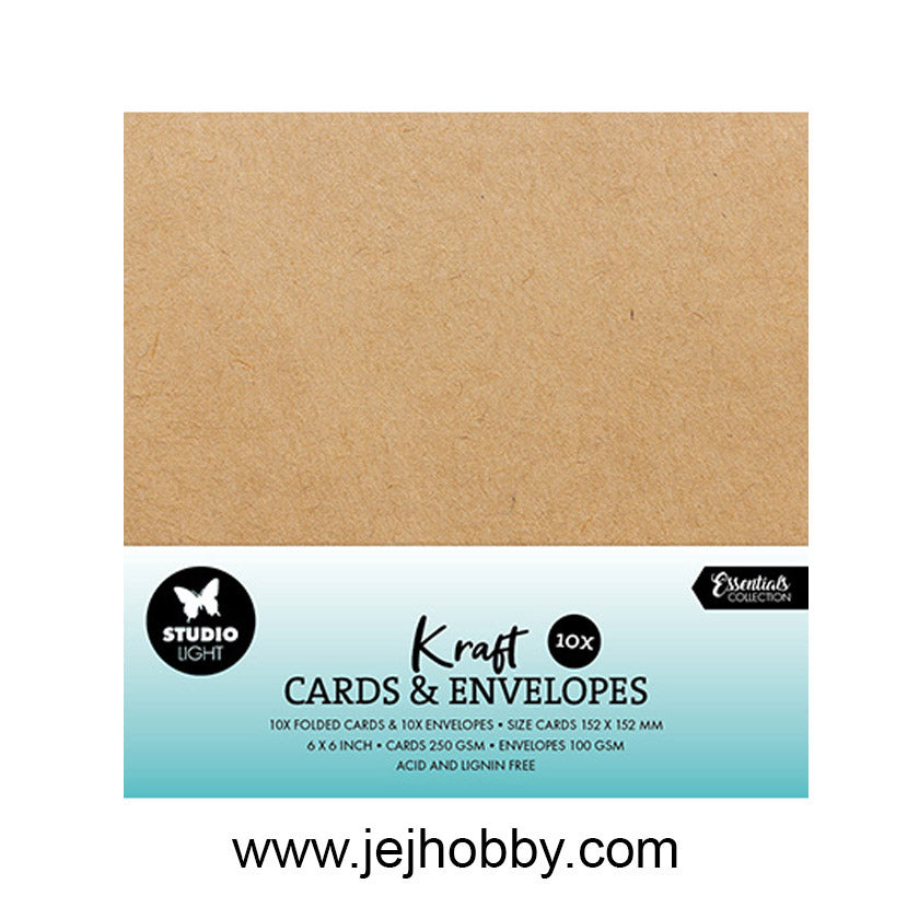 SL-CO-CE12 Cards & Envelopes kraft, Studio light, jej hobby