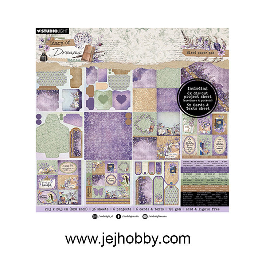SL-DD-MPP296, Mixed Paper Pad Envelopes, Diary of Dreams, jej hobby