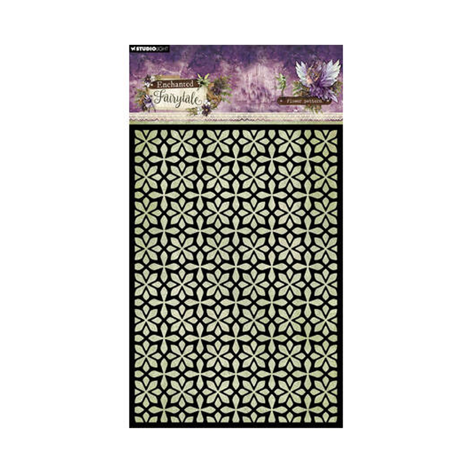 SL-EF-Mask398 Floral pattern Enchanted Fairytale van Studio Light. Dit is een mask stencil voor hobby