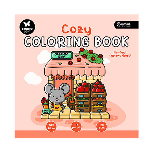 SL-ES-CB02 Coloring Book Cozy van studio light voor het kleuren met markers.