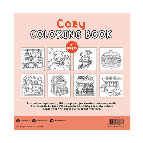 SL-ES-CB02 Coloring Book Cozy van studio light voor het kleuren met markers.