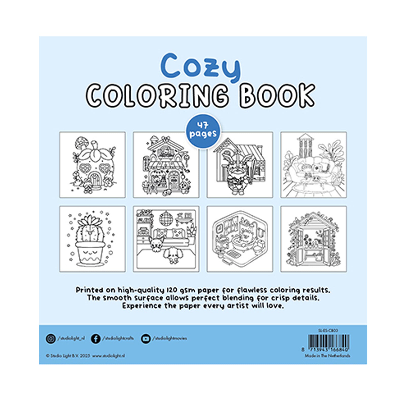 CB03 Cozy Coloring Book kleurboek
