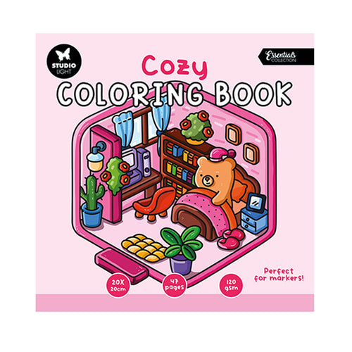 SL-ES-CB05 coloring Book Cozy van studio light voor het kleuren met markers.