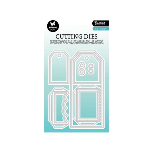 Studio Light Cutting die essentials tag+ pockets