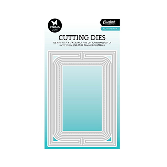 SL-ES-CD823. Studio light. Cutting dies. Rectangle card shape Essentials. jej hobby