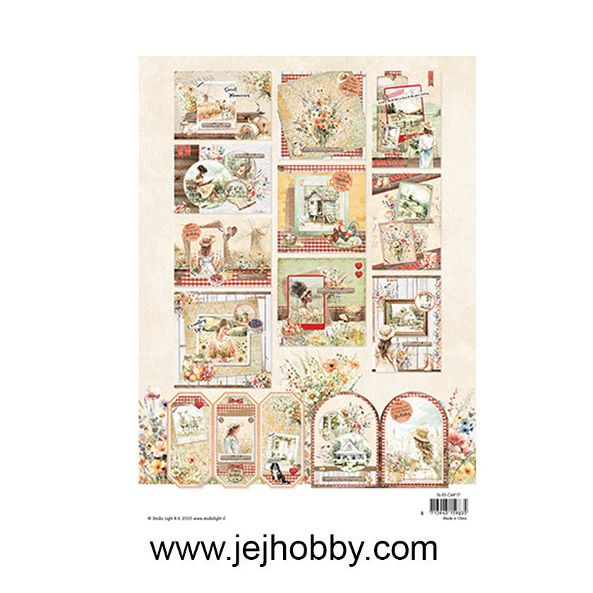 Card making paper pad country roads
