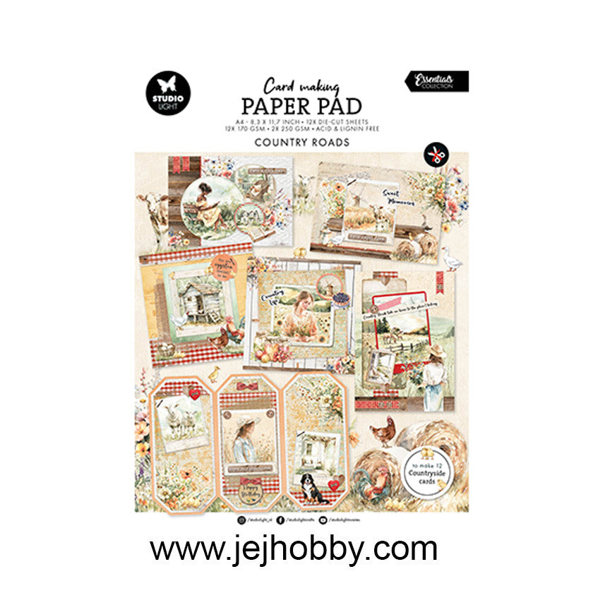 SL-ES-CMP17, Card making paper pad, country roads, jej-hobby