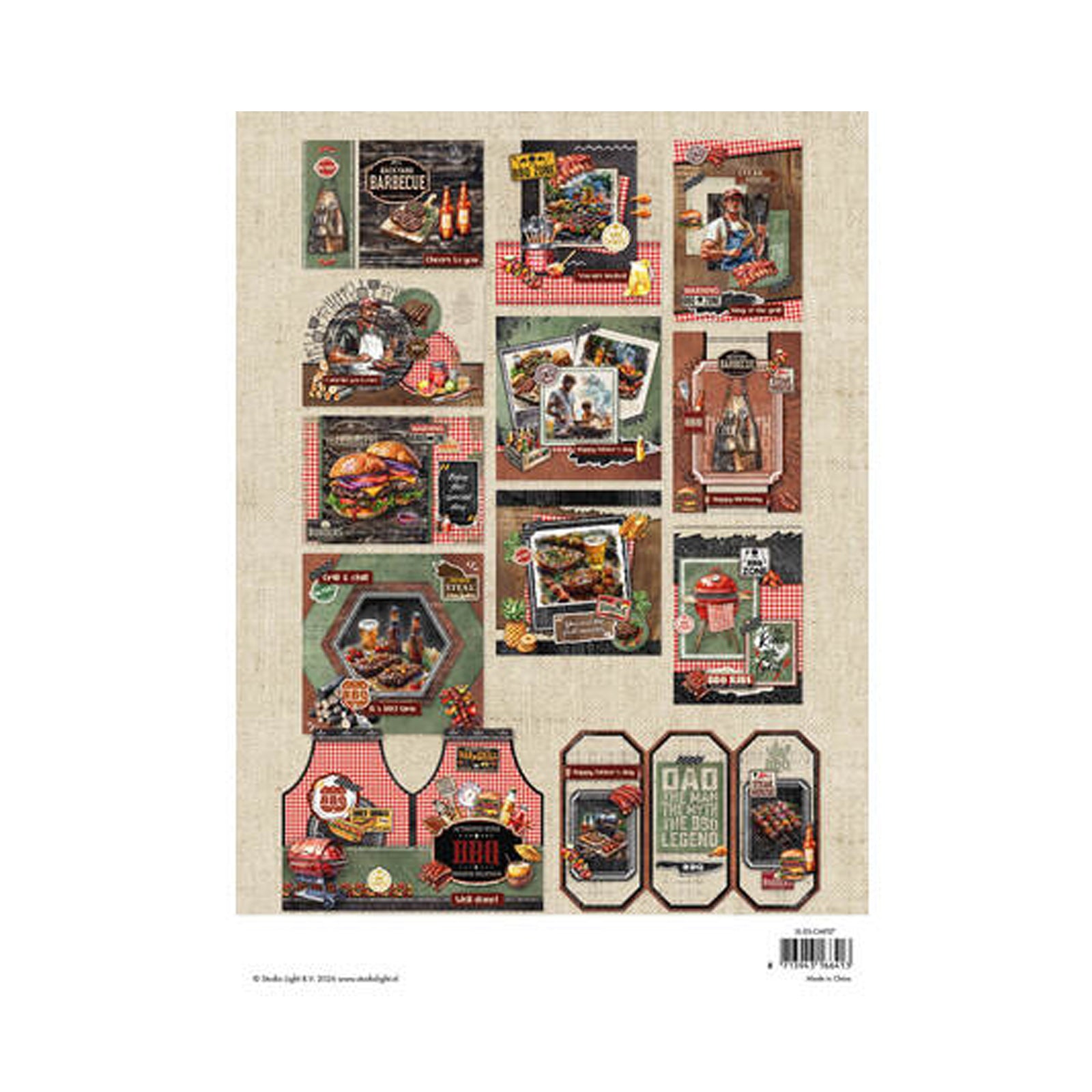 SL-ES-CMP27 BBQ party card making paper pad van Studio Light voor het maken van kaarten