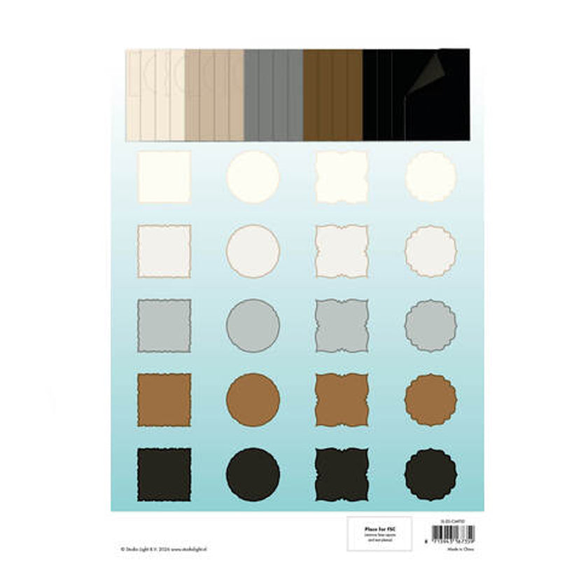 Dit is de achterkant van de SL-ES-CMP33 Naturals Essentials van Studio Light. Dit zijn uitgestanste kaartvormen voor hobby