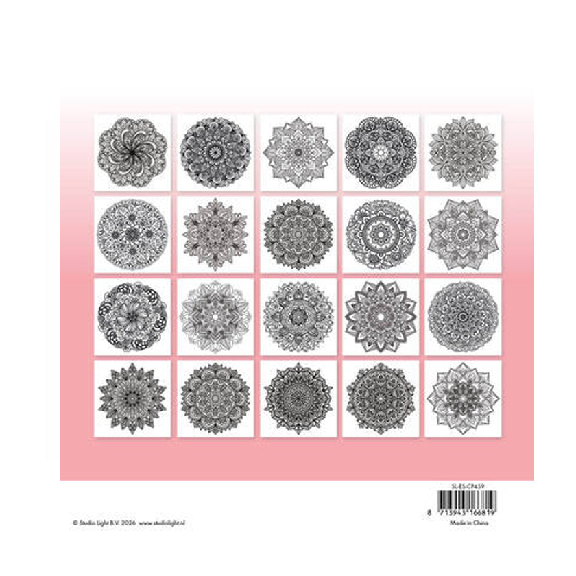 achterkant van de SL-ES-CP459 mandala kleurboek van studio Light