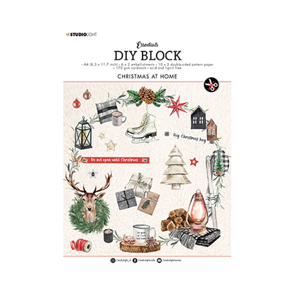 Studio light DIY block christmas at home