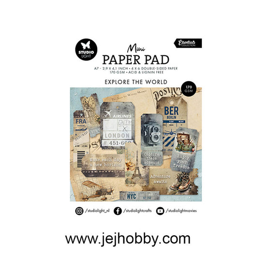mini paper pad explore the world