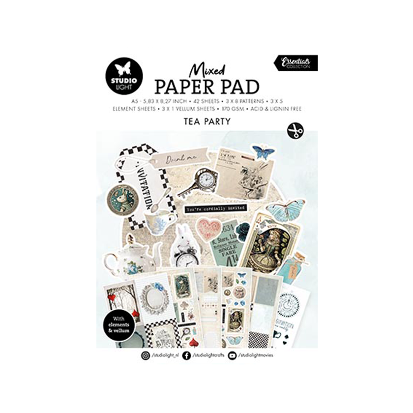 SL-ES-MPP29, Studio light, paper pad Tea party Essentials, jej hobby