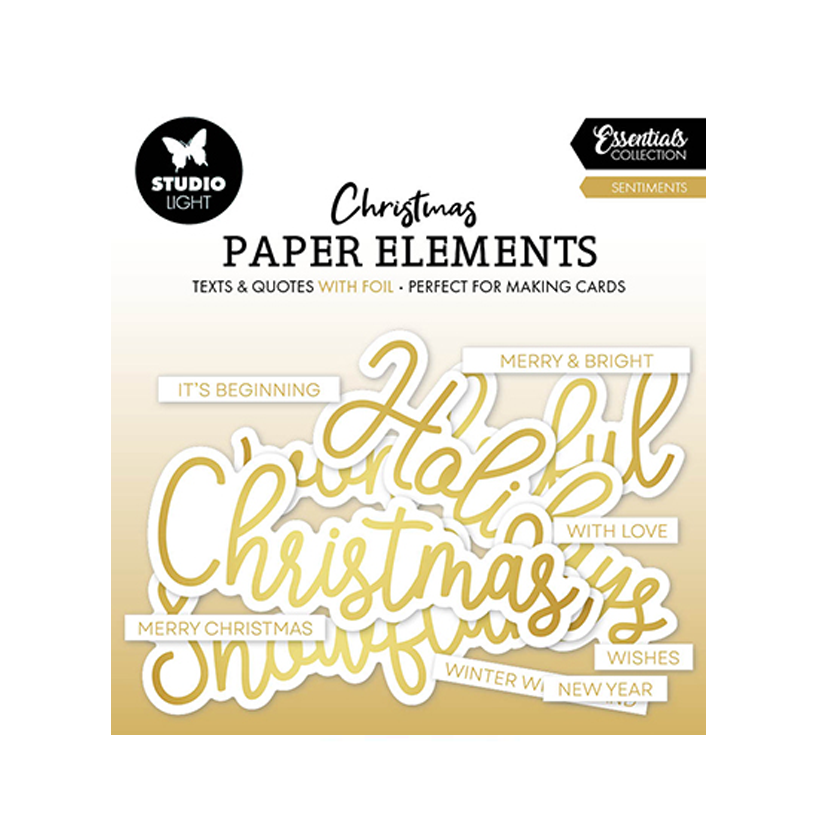 SL-ES-PE13, studio light, papieren elementen Christmas golden sentiments, jej hobby
