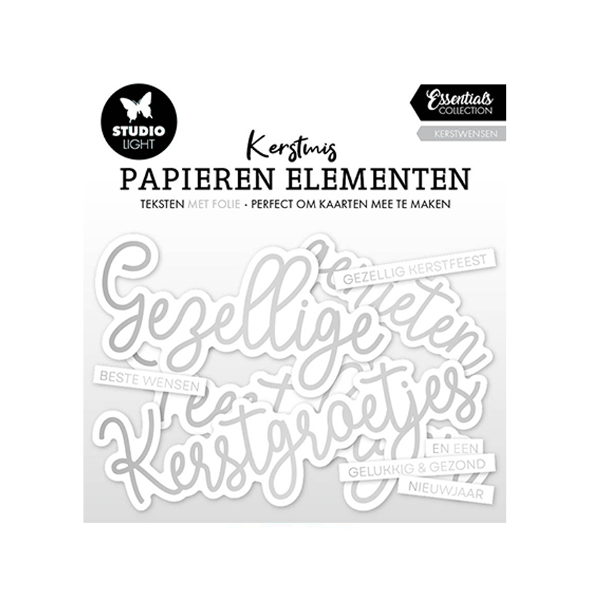 SL-ES-PE18, studio light, papieren elementen, kerstmis Silver kerstwensen, jej hobby