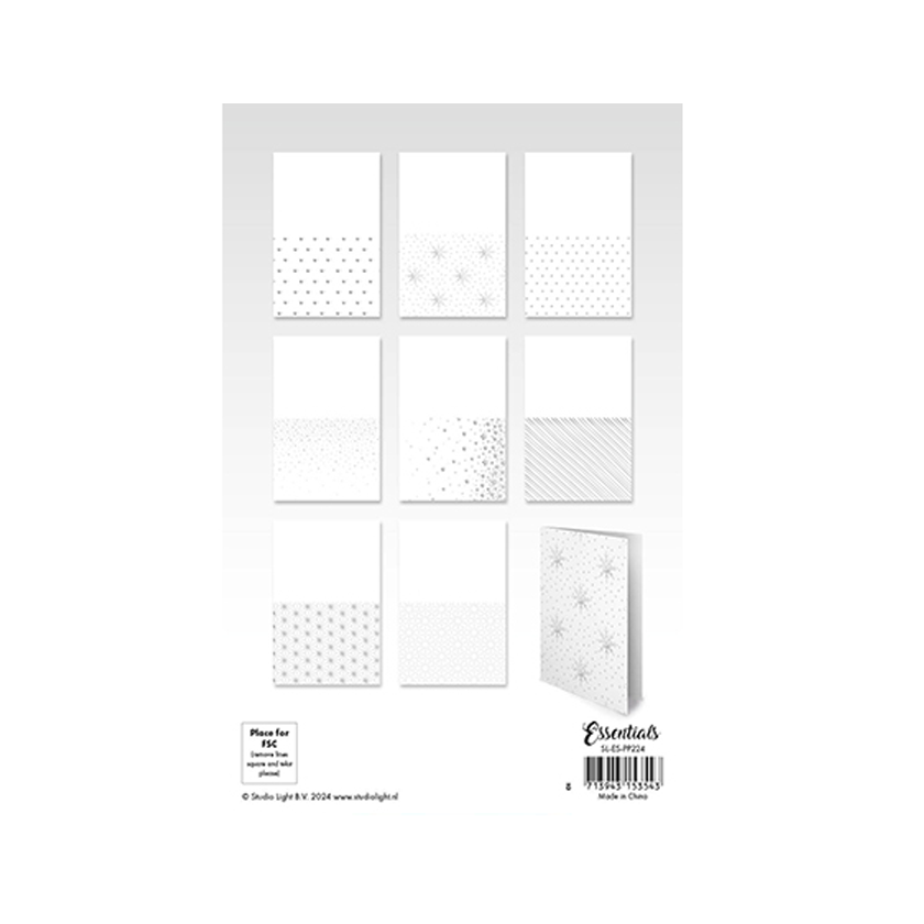 Foiled cards paper pad Silver christmas