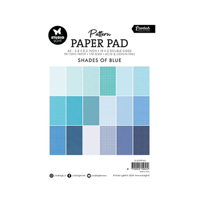 Studio light Paper Pad pattern Shades of blue