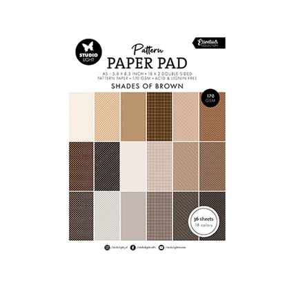 SL-ES-PPP166. Studio light. Paper Pad. pattern. Shades of brown. jej hobby