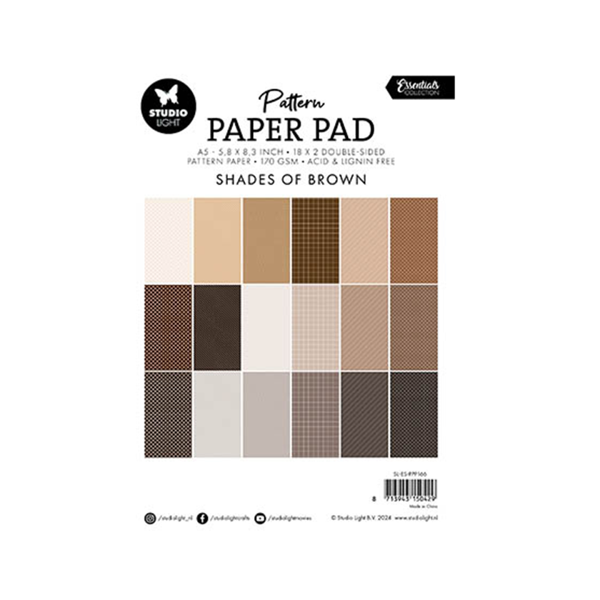 Studio light Paper Pad pattern Shades of brown