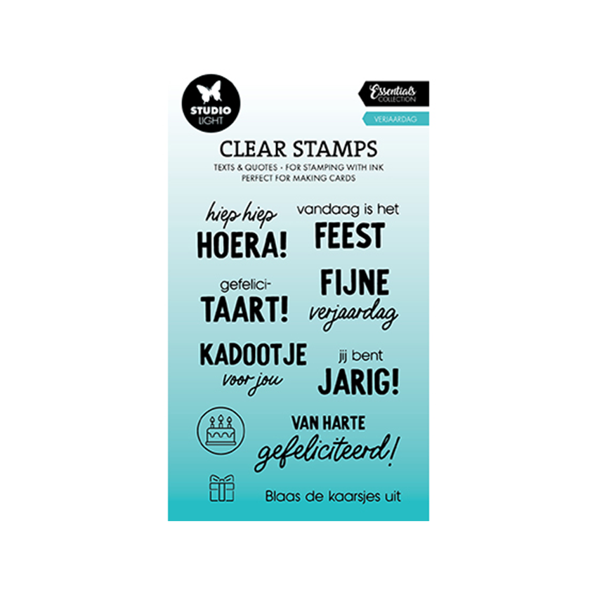 Studio light Clear stamp Verjaardag Essentials