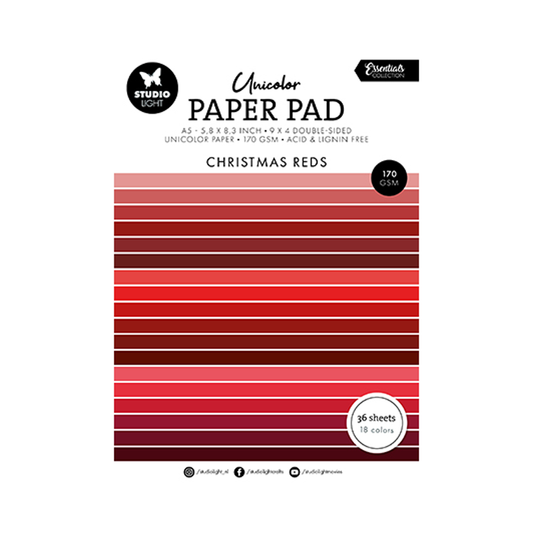 Studio Light Paper Pad Christmas reds