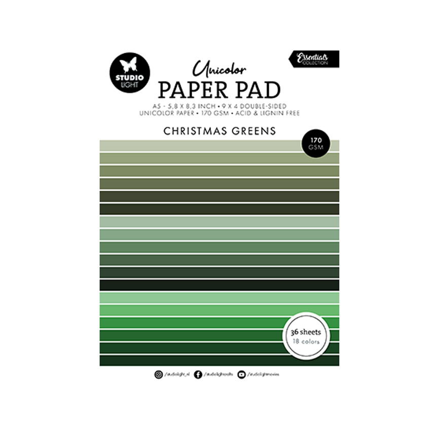 SL-ES-UPP206, Studio Light, Paper Pad Christmas greens, jej hobby 