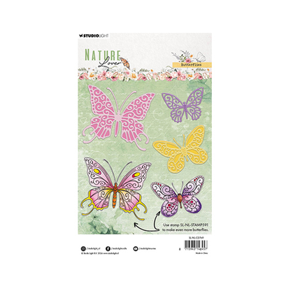 SL-NL-CD769 studio light cutting dies. Voorbeeld butterflies nature lover. Jej hobby