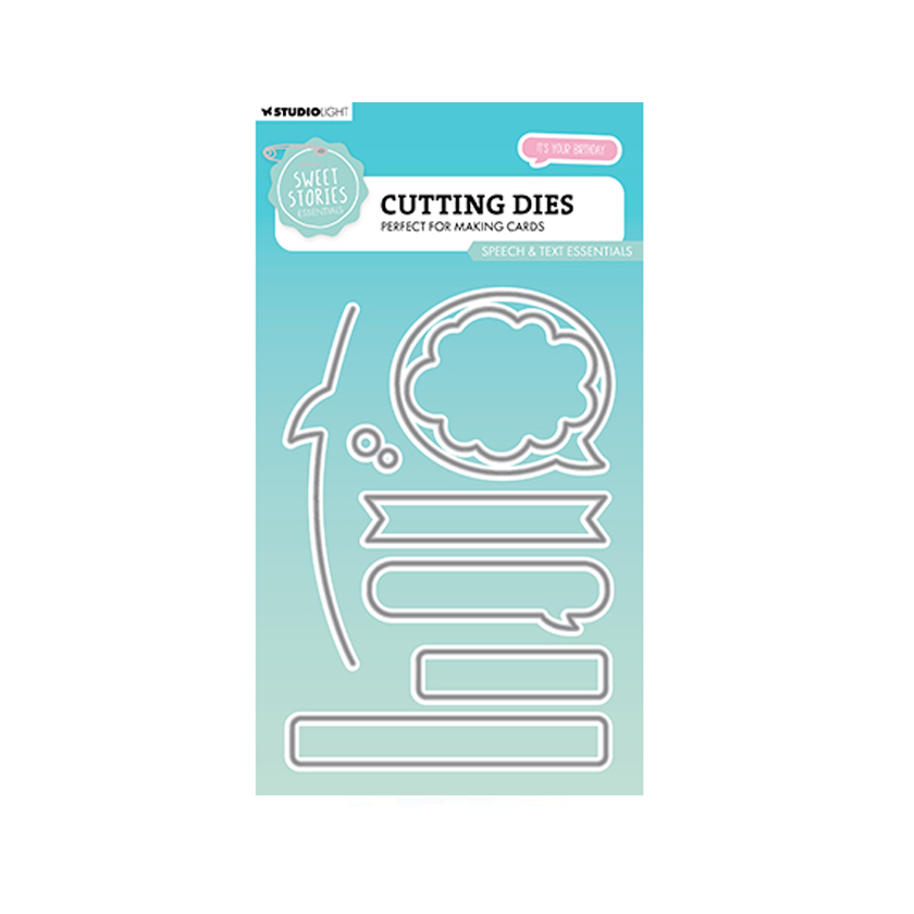 SL-SS-CD821. Studio Light. cutting dies. Speech tekst. essentials. Sweet Stories. nr 82. jej hobby