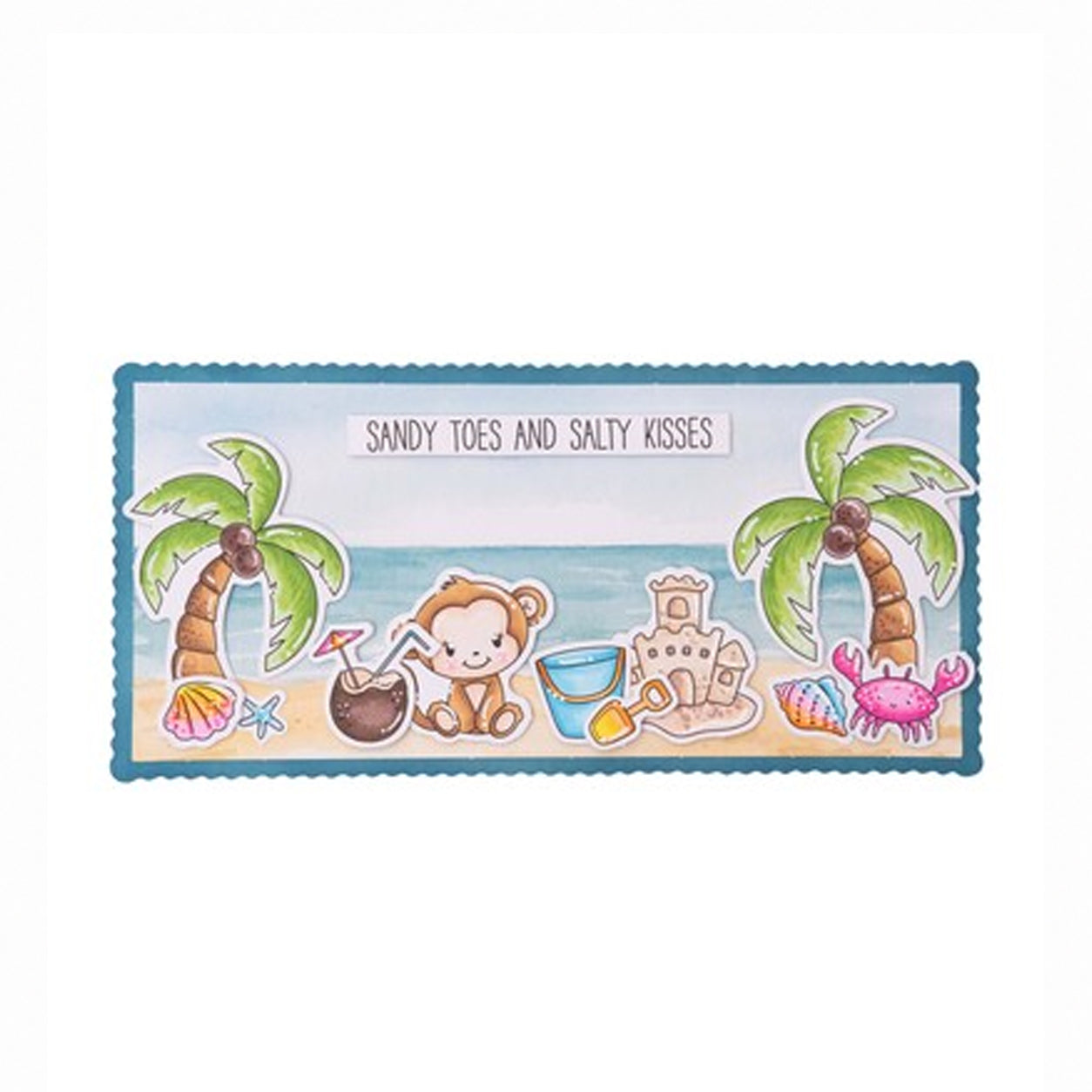 Voorbeeld met de Studio Light Sweet Stories Card Making Paper Pad Summer (SL-SS-CMP43) 