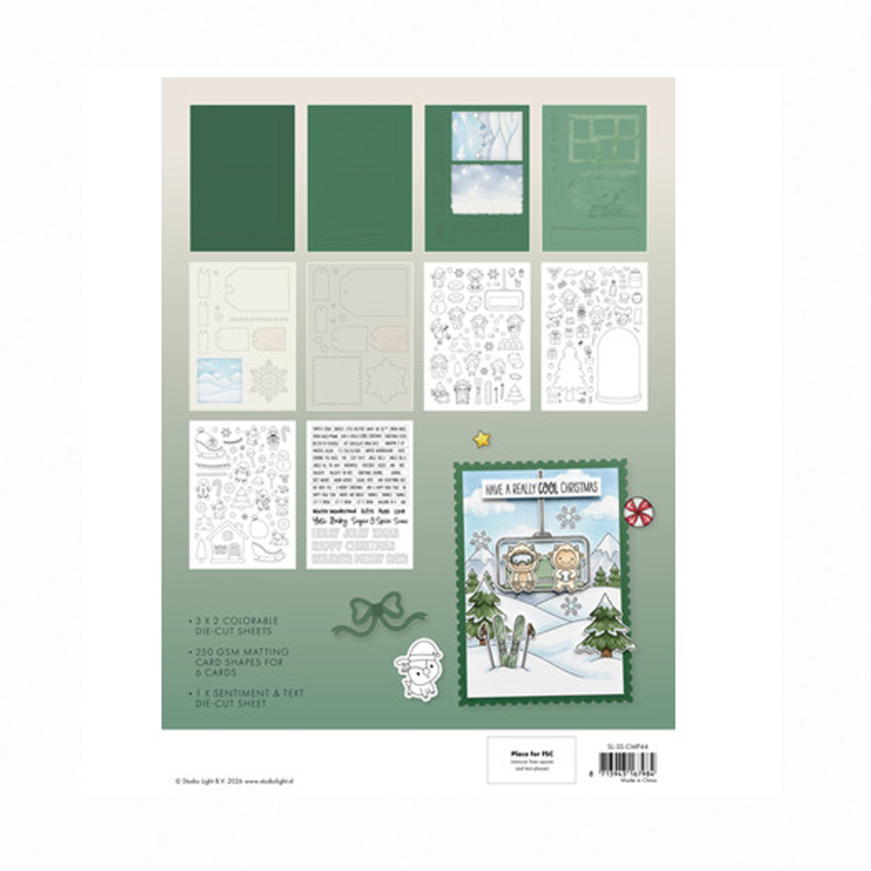 Studio Light Sweet Stories Card Making Paper Pad achterkant (SL-SS-CMP44) 