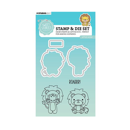 Studio Light Stamp and die sweet stories Little Lion