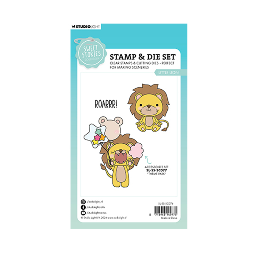 Studio Light Stamp and die sweet stories Little Lion