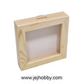 SL663-2603, Houten spaarpot met plexiglas, jej hobby