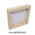SL664-2601, Houten spaarpot met, plexiglas groot, jej hobby