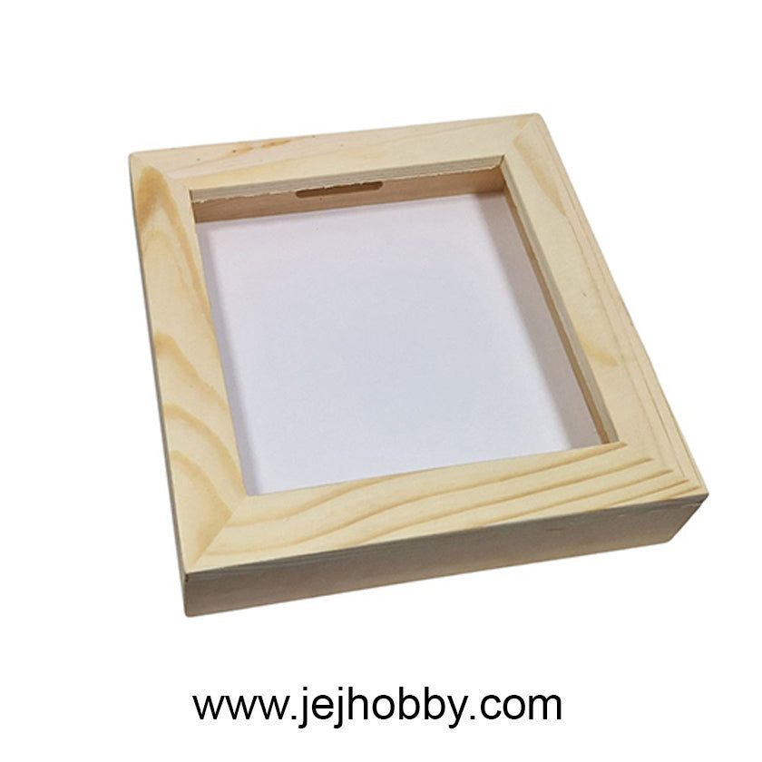 spaarpot plexiglas met witte achterkant middel