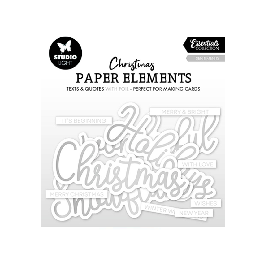 SLa-ES-PE15, studio light, papieren elementen, Christmas Silver sentiments, jej hobby
