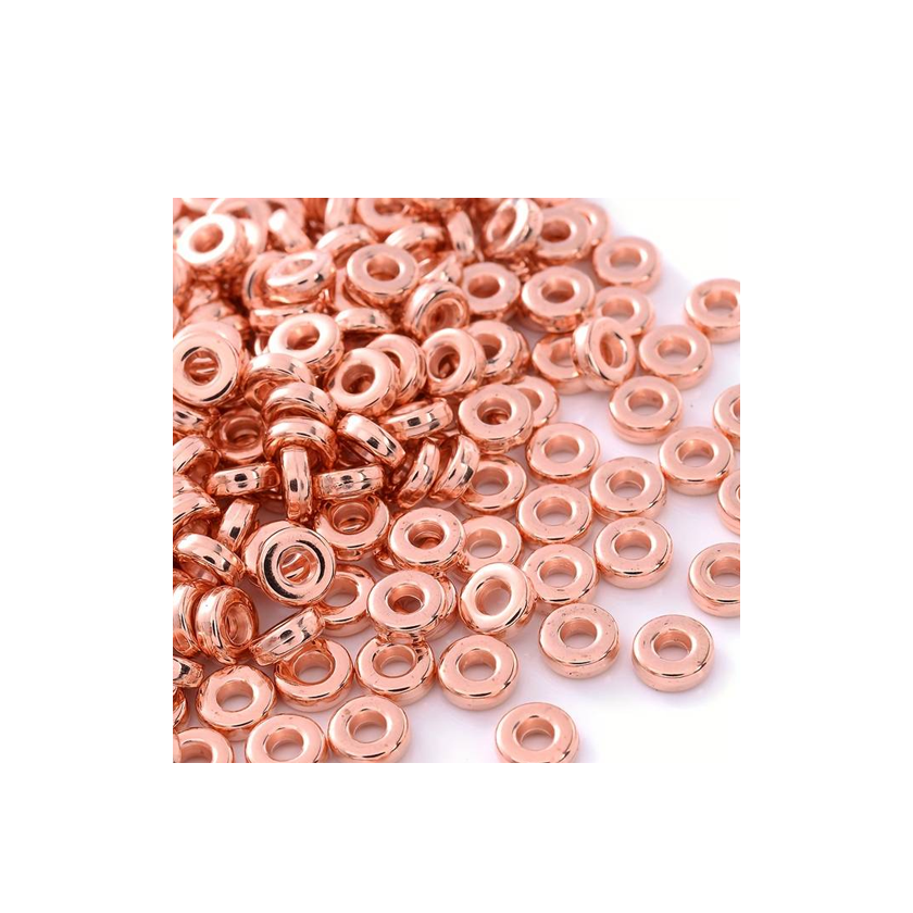 Spacer kralen rond rose gold 6mm